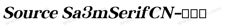 Source Sa3mSerifCN字体转换
